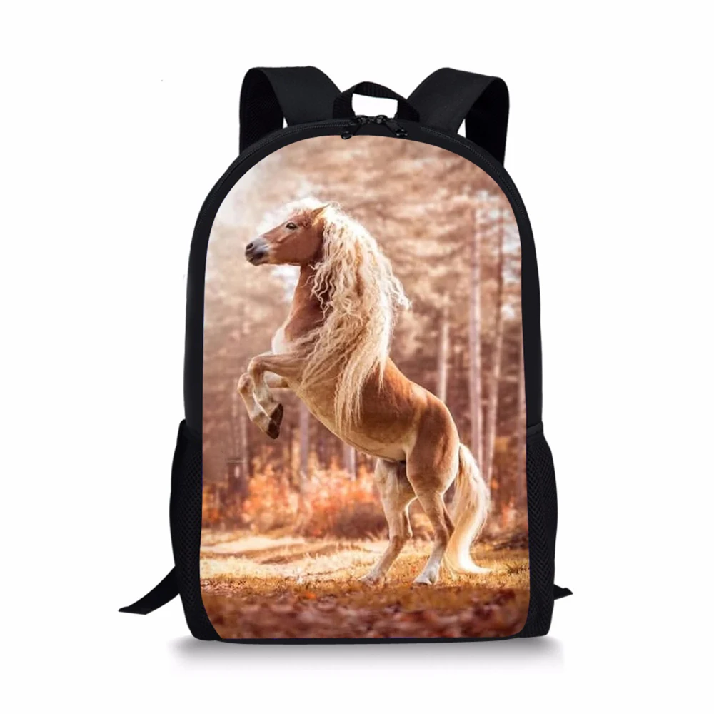 Fashion Children's Backpack Fantasy Horse Prints Pattern Toddler School Book Bags Cute Animal Women's Travel Backpack