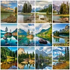 EverShine алмазная мозаика полная выкладка гора вышивка крестом алмазная вышивка озеро Пейзаж картины стразами декор для дома