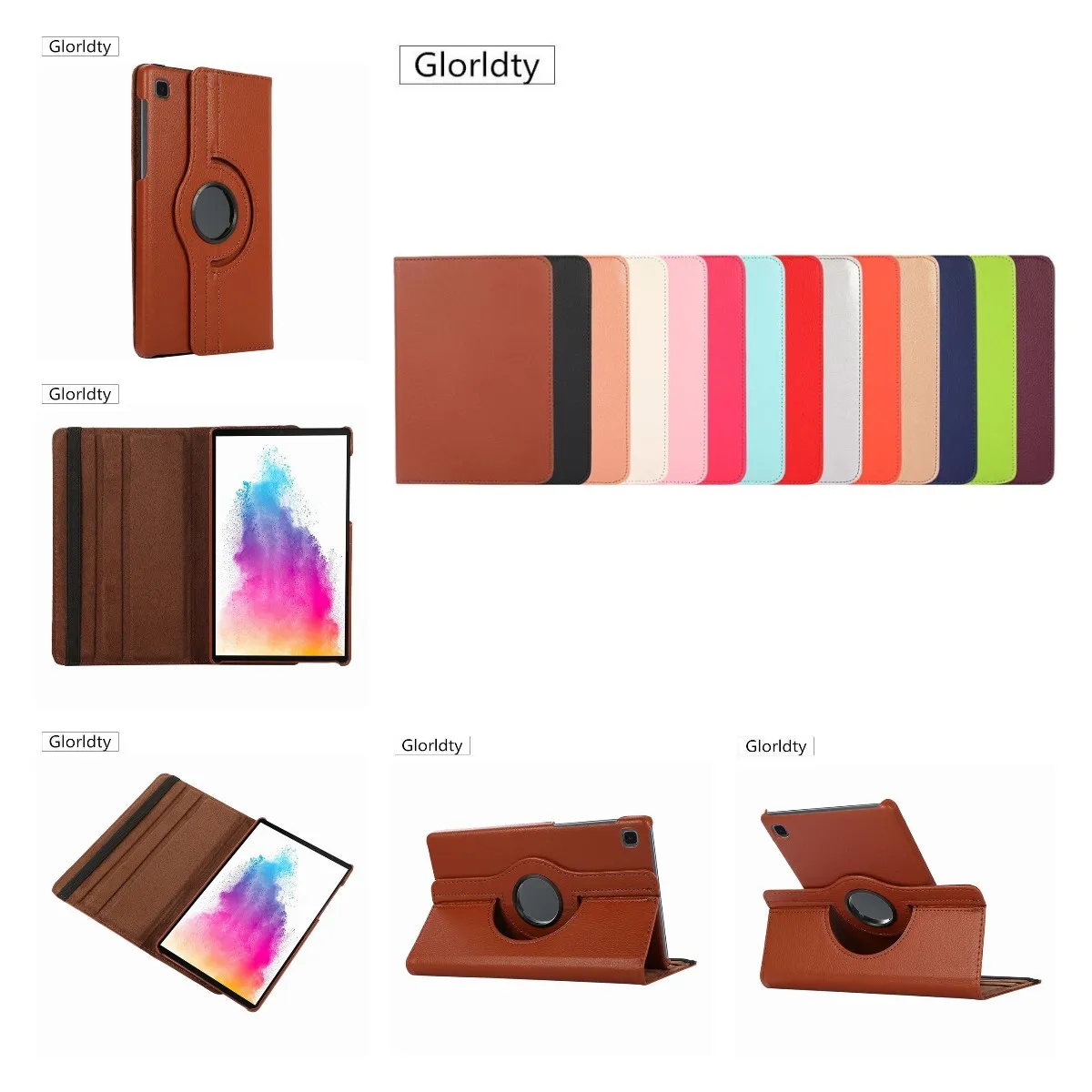 

360 Rotating PU Leather Flip Cover Case capa For Samsung Tab A 2019 T290 P200 S2 8.0 T710 T350 T380 A7 lite 8.7 T220 case coque