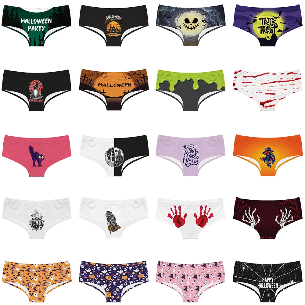 Leimol Хэллоуин Тыква кровь летучая мышь пикантные горячие трусики женское милое