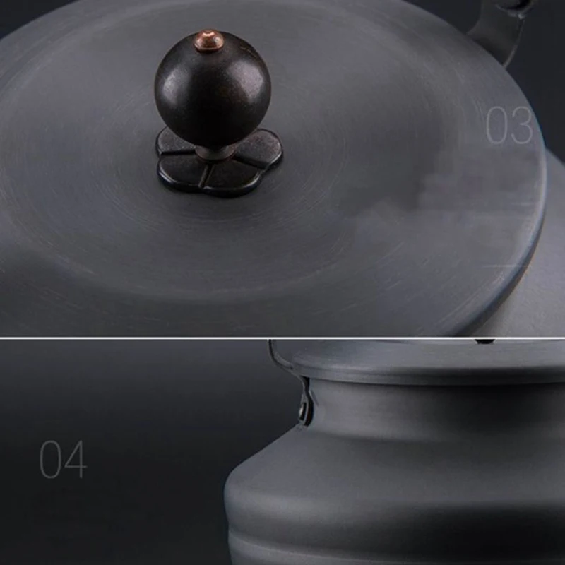 

Alocs Outdoor Picnic Supplies 1.3L Ancient Chinese Style Kettle Boil Tea Kettle Water Jug Canteen Camping Water Bottle