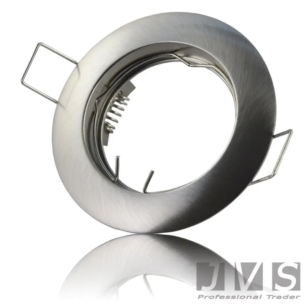 Цинковый сплав круглый мороз белый/сатин никель/черный встроенный