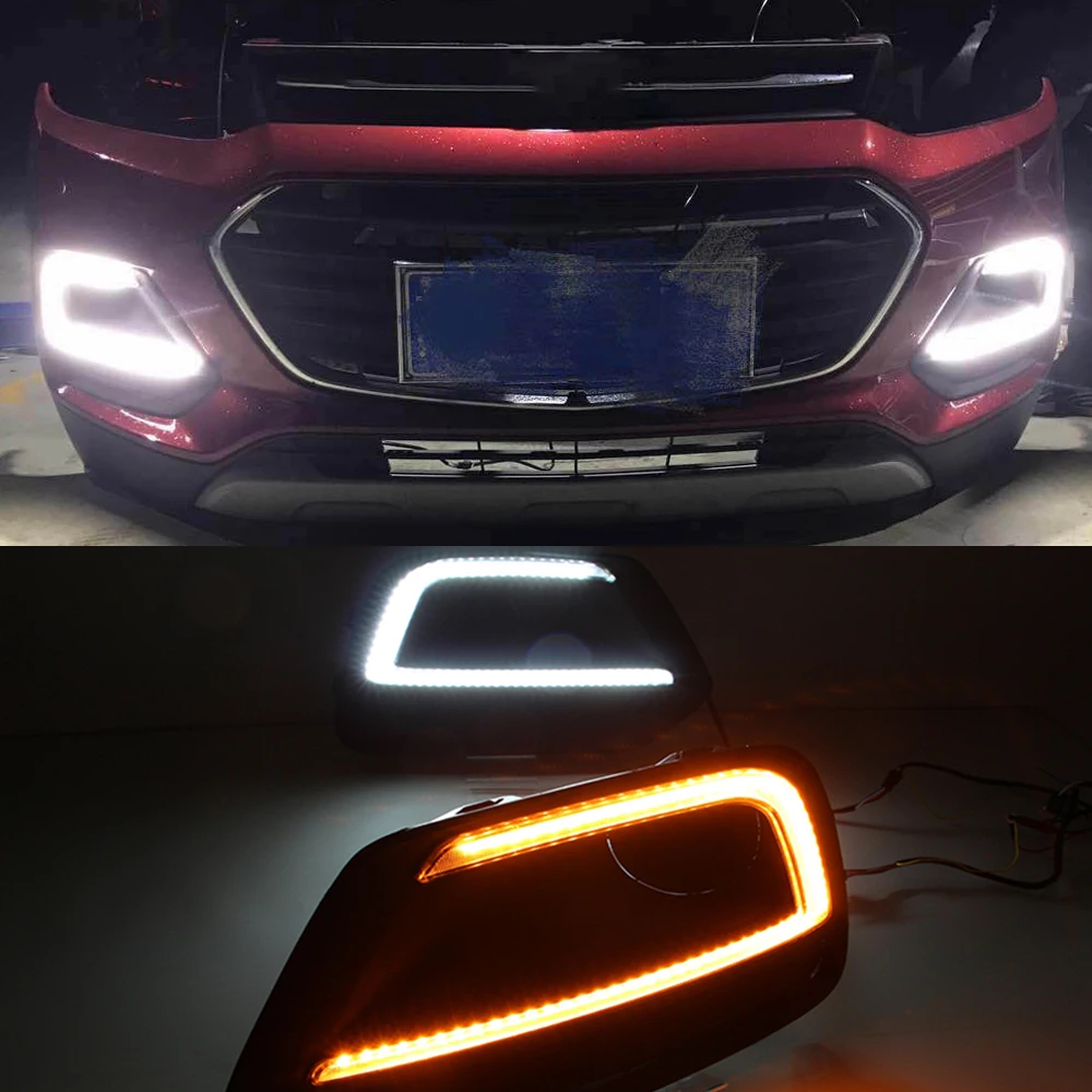 Автомобильные мигающие дневные ходовые огни 1 пара для Chevrolet Trax 2017 2018