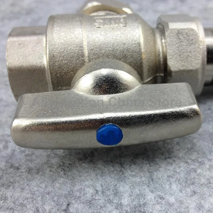 Трехсторонний шаровой клапан с большим потоком G1/2 &quotG3/4&quot G1 &quot Мужской Угловой