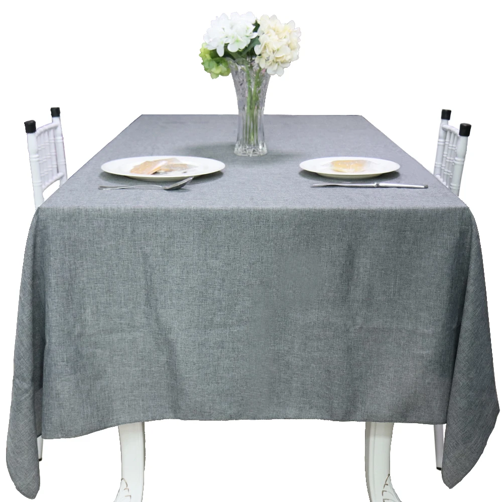 

Modern Simple Cotton Linen Tablecloth Waterproof Dining Table Cloth Cover Solid Color Living Room Kitchen Rectangular Tablecloth