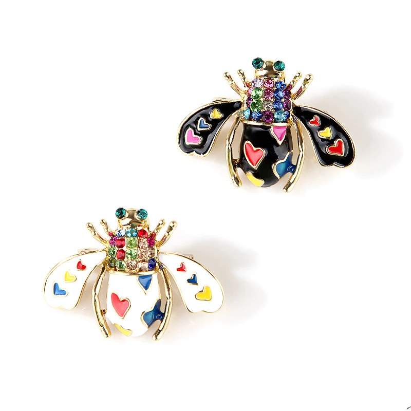 Colorful Crystal Bee Brooch Jewelry Luxury Pin For Women Enamel Insect Honeybee Handbag Hanging Gift | Украшения и аксессуары