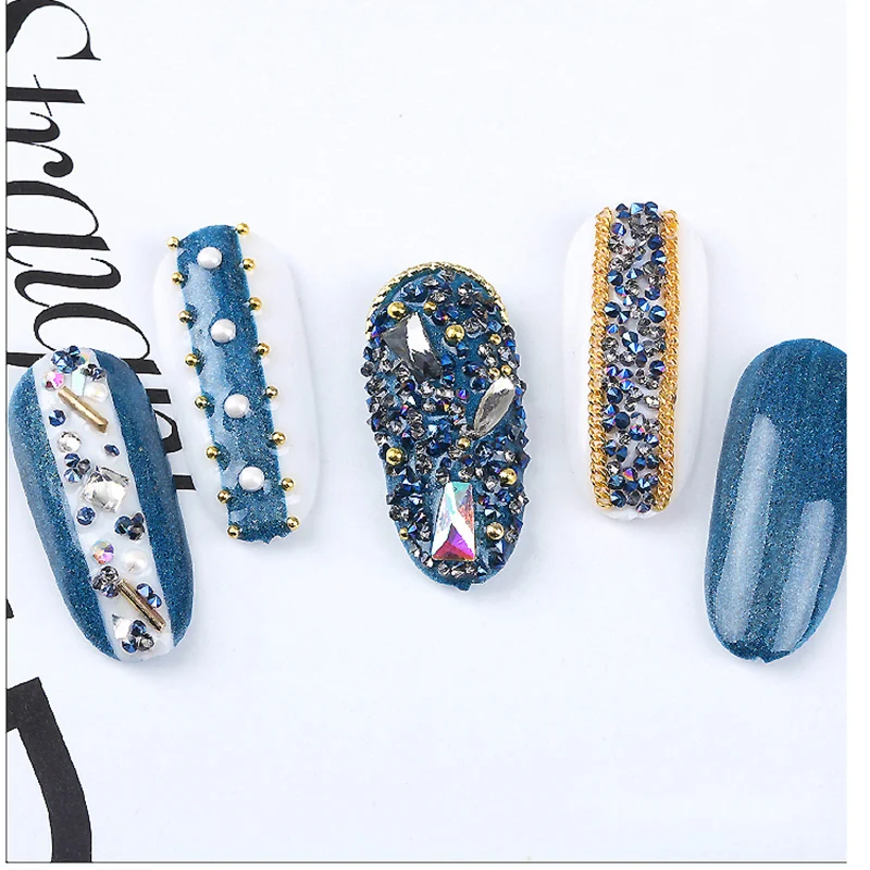 

1.2-1.4mmMini Crystal Nail Rhinestones 3D Glass Micro Nail Art DIY Designs In Bottles AB Zircon Accessoire Rhinestones For Nail