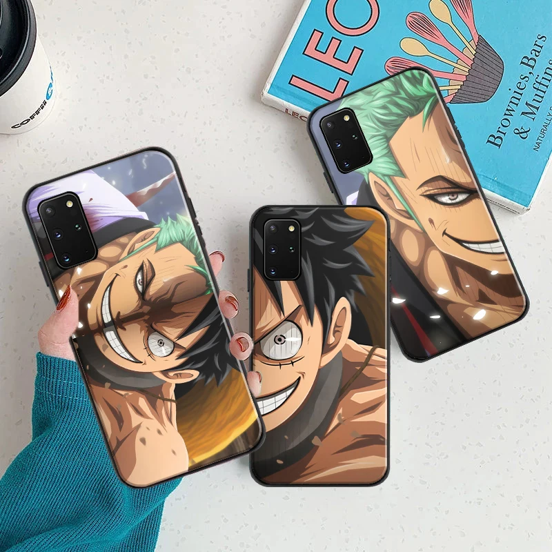 

Japan Anime One Pieces Luffy Zoro Phone Case For Samsung Galaxy S8 S8 Plus S9 S10 S20 S20 FE Lite Ultra Soft TPU Cover Coque