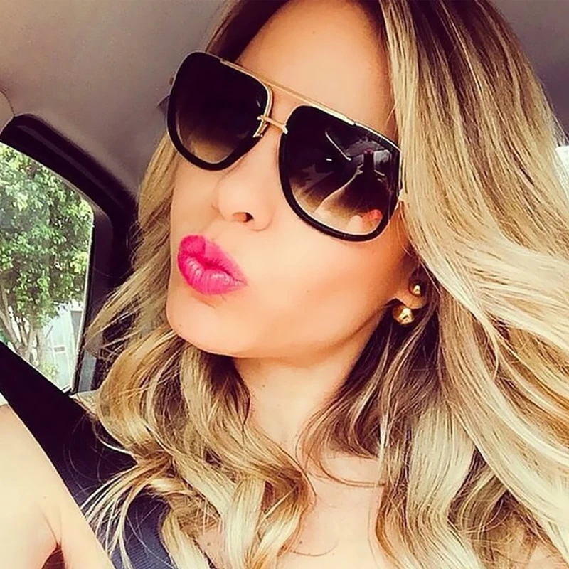 

Classic Oversized Men Sunglasses Luxury Brand Women Mach One Sun Glasses Square Retro Oculos De Sol Male UV400 Mirror Eyewear