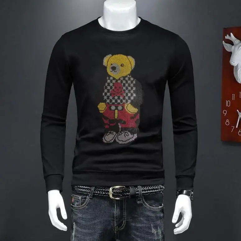 

Lovely Hot drill bear Sweatshirts Cartoon Bear winter Oversized 4XL hoodies male Top quality