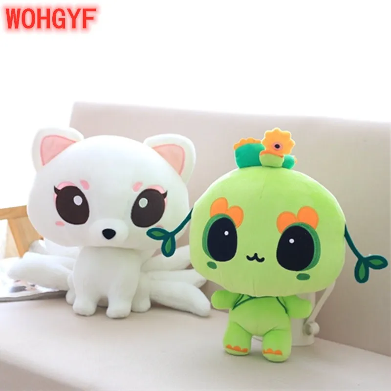 1 шт. кавайная 23 25 см девять хвостовых лисиц игрушки Мягкая Набивная игрушка