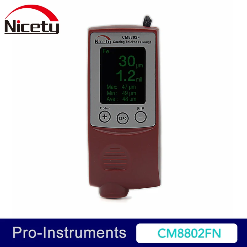 Nicety CM8802FN цветной дисплей покрытие толщиномер краски ing толщина измерения Фильм Толщиномер автомобиля краски Тестер