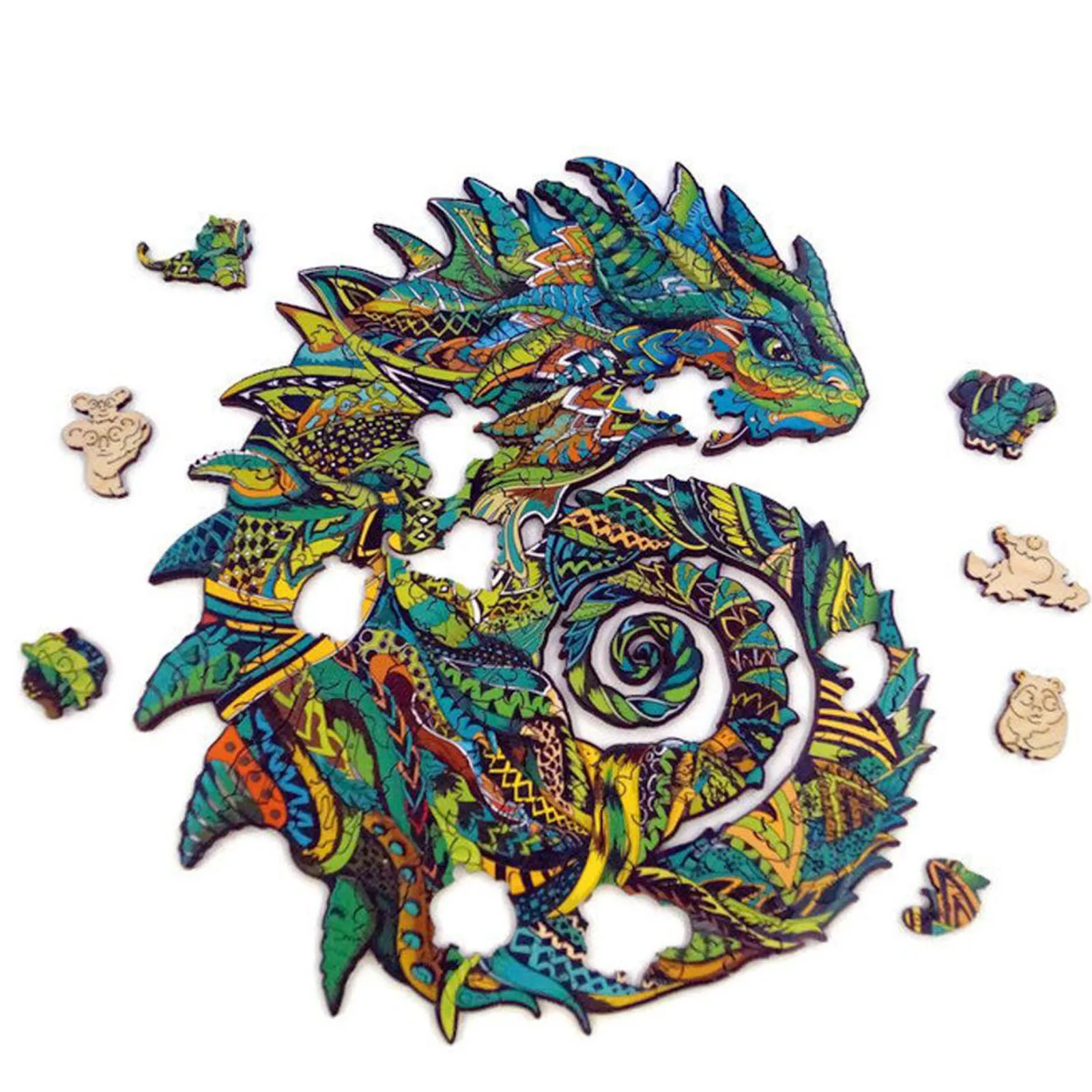 

Cute Wooden Jigsaw Puzzle Adult And Children Educational Holiday Gift Dinosaur Irregular Animal Wooden Puzzle en bois animaux W*