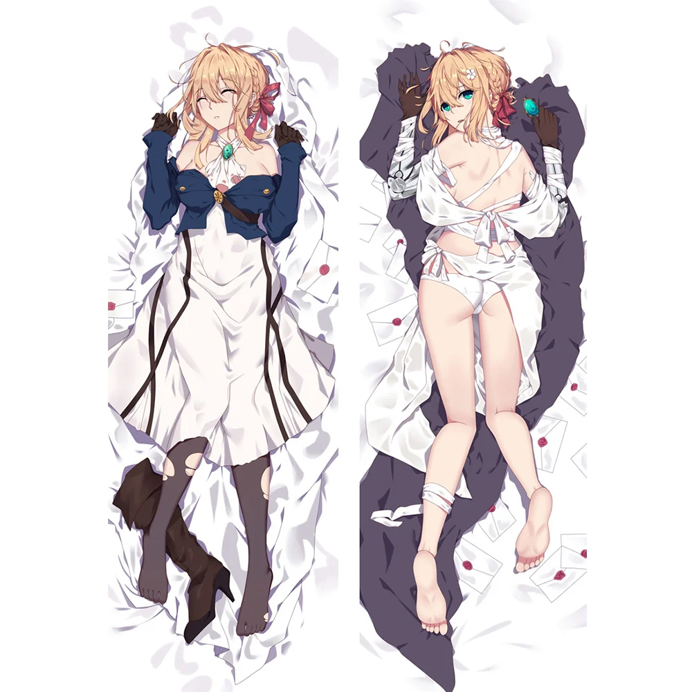 Обновленный чехол для подушки с аниме фиолетовая подушка для тела evergarden Dakimakura