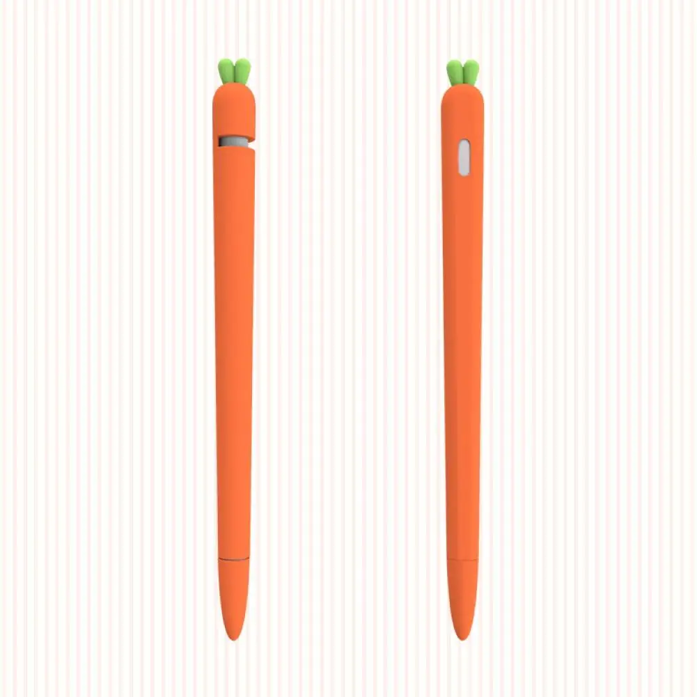 

Soft Silicone Carrot Grip Case Holder Nib Cover for Apple Pencil 1/2 Touch Pen