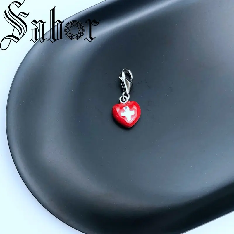Очаровательная подвеска с красным крестом в форме сердца модные ювелирные