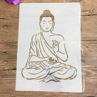 mandala buddha a4 decorative stencils 2921 cm diy wall painting scrapbook coloring embossing albumfor painting and decor