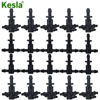20x drip arrow 4 way cross connector dripper 2 way water diverter drip irrigation adapter 18 barbed fitting for 35mm hose