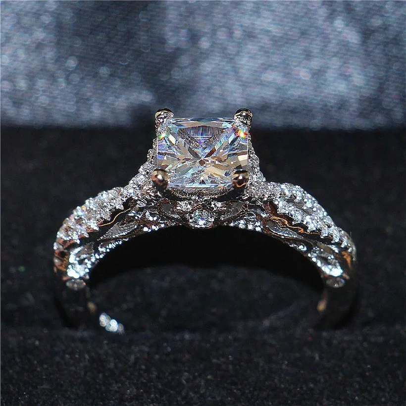 Женское кольцо из серебра 925 пробы с фианитом Размер 5/6/7/8/9/10|Кольца| |