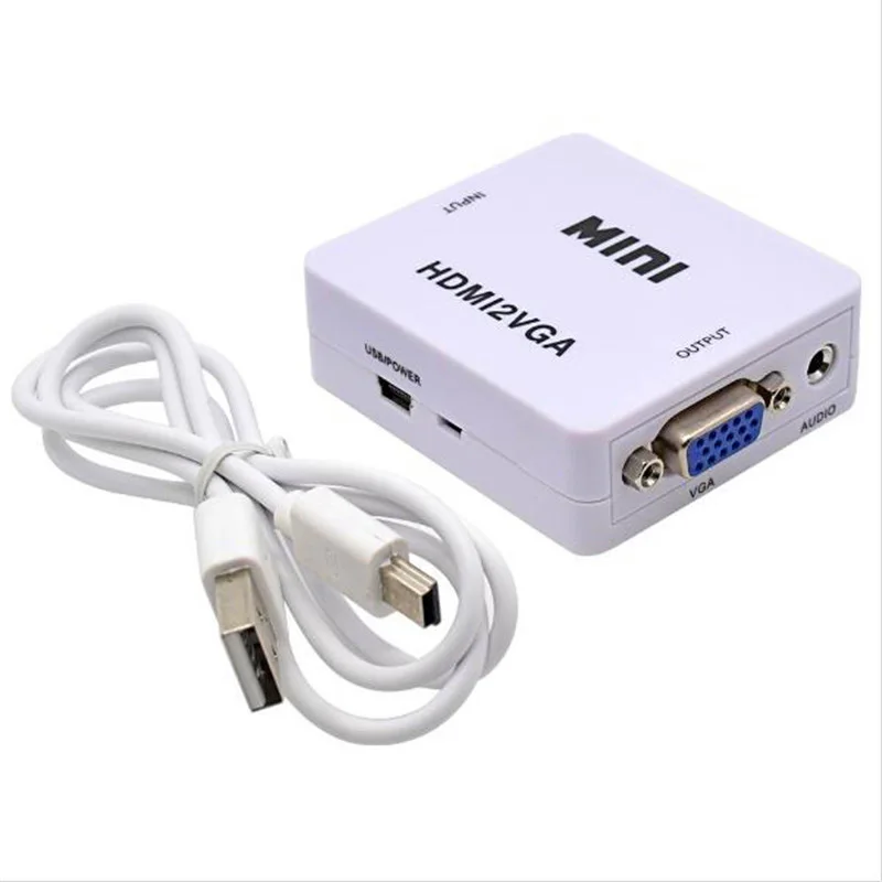 HD1080P HDMI в VGA конвертер с аудио HDMI2VGA видео коробка адаптер для Xbox360 PC DVD PS3