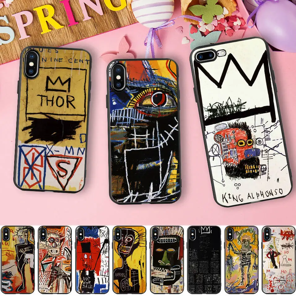 Жан Мишель баскиат чехол для iPhone 6 7 8 плюс 5S 11 Pro X XR XS Max SE 6s Plus в стиле граффити