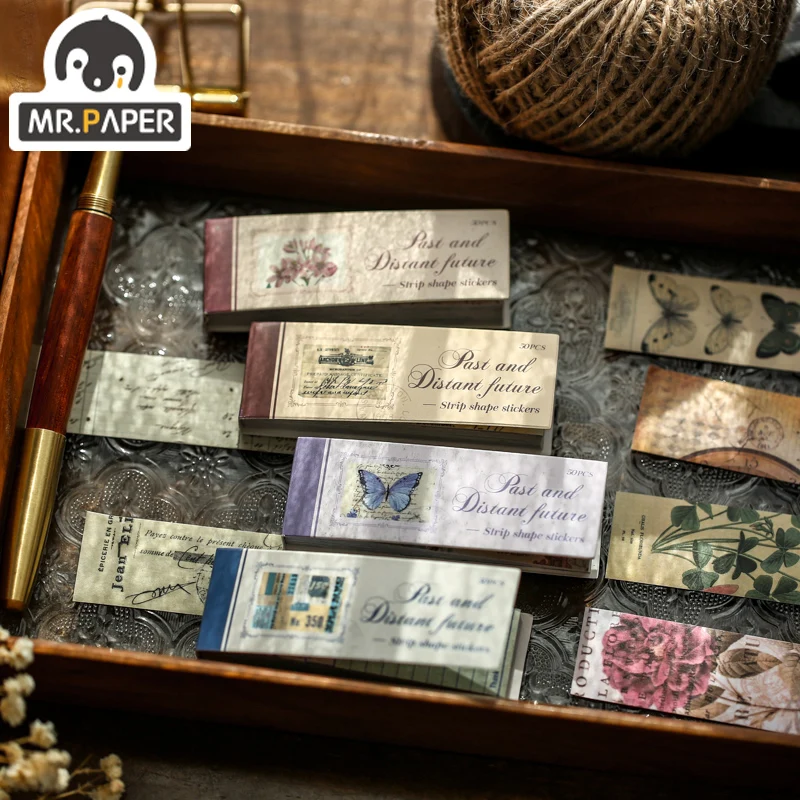 Mr.Paper 4 Design Old Things Collection Series Douben Creative Hand Account DIY Collage Decoration Material Stickers | Канцтовары для