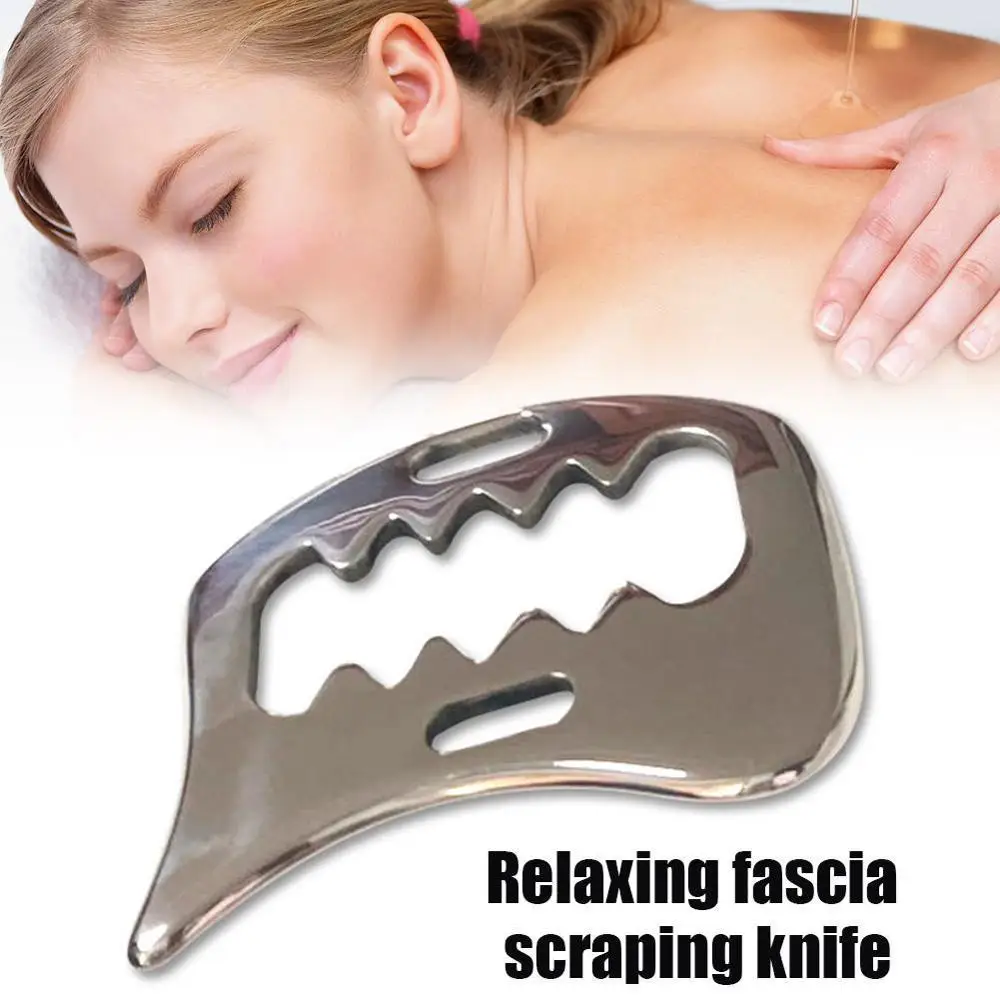 

Инструмент Gua Sha, стальной ручной очищающий Массажер для физиотерапии, инструмент для ухода за кожей при миофасциальном высвобождении, мобилизация тканей