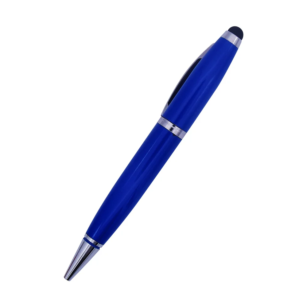 blue Usb флэш-накопитель 4 ГБ 8 ГБ 16 ГБ металлические ручки палочки Usb накопитель 32 Гб 64 Гб темная вспышка бизнес-Гаджет Пользовательский логотип Cle Usb - Цвет: blue