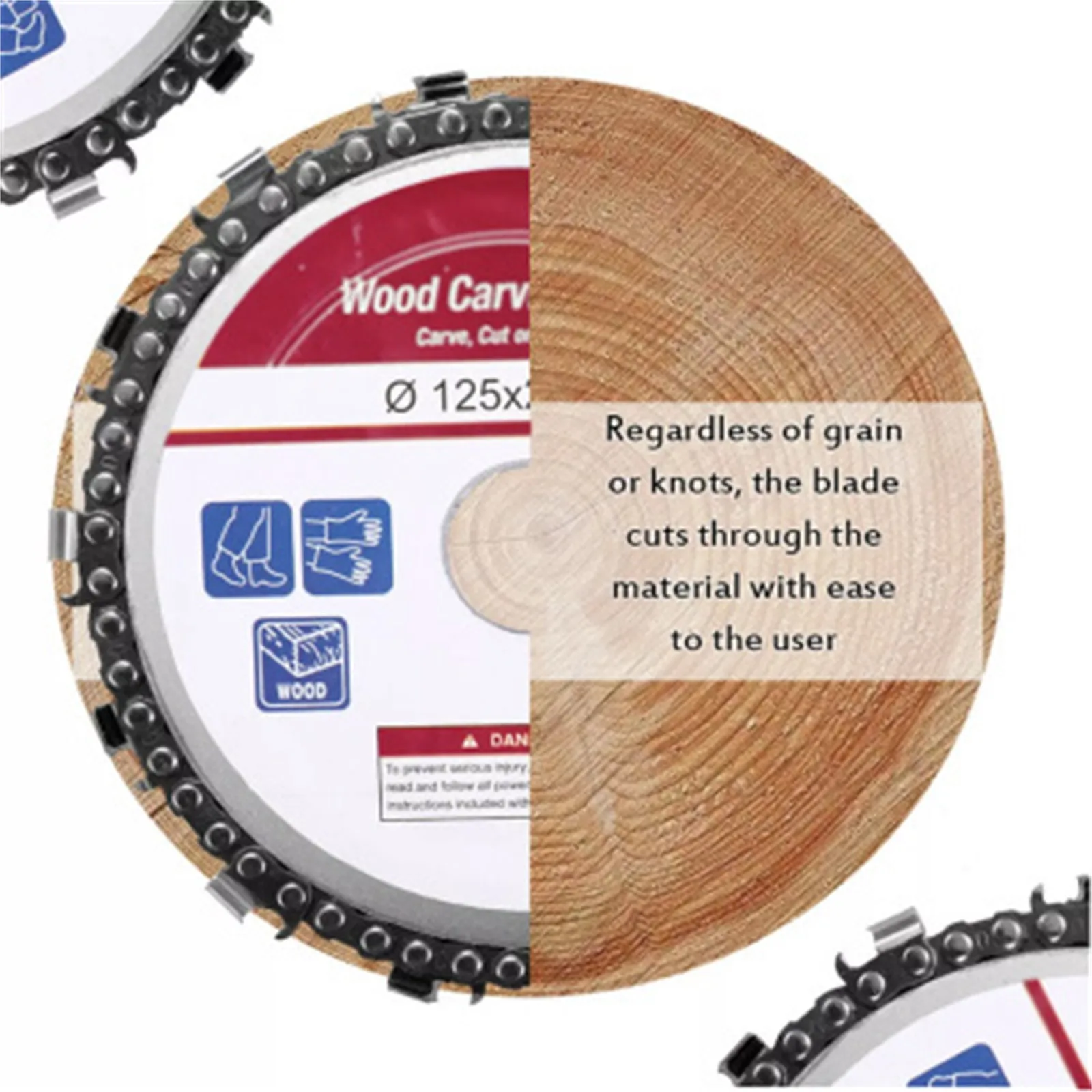 Диск для резьбы по дереву цепной диск 5 дюймов угловой шлифовальной машины 125 мм 14