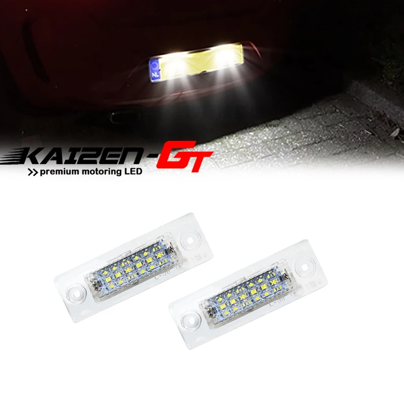 

2PCS Canbus Error Free 12V 6000K Xenon White Car 18-SMD LED Number License Plate Lights For Volkswagen VW Jetta Passat Golf etc