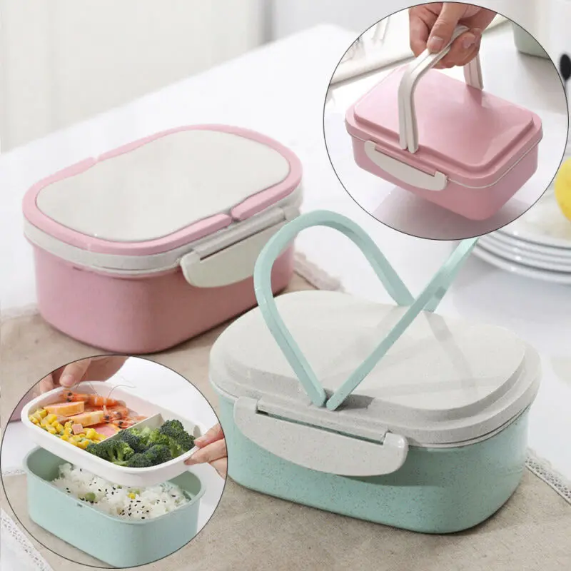 

Kids Portable Heated Lunch Snack Box Insulated Thermal Cooler Container Carry