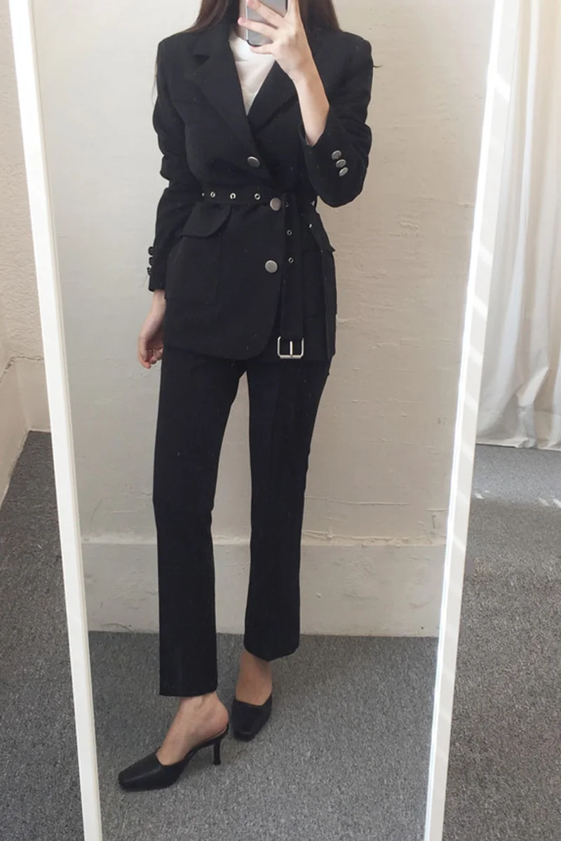 Женский пиджак новый корейский костюм весна-осень 2020 с длинными рукавами