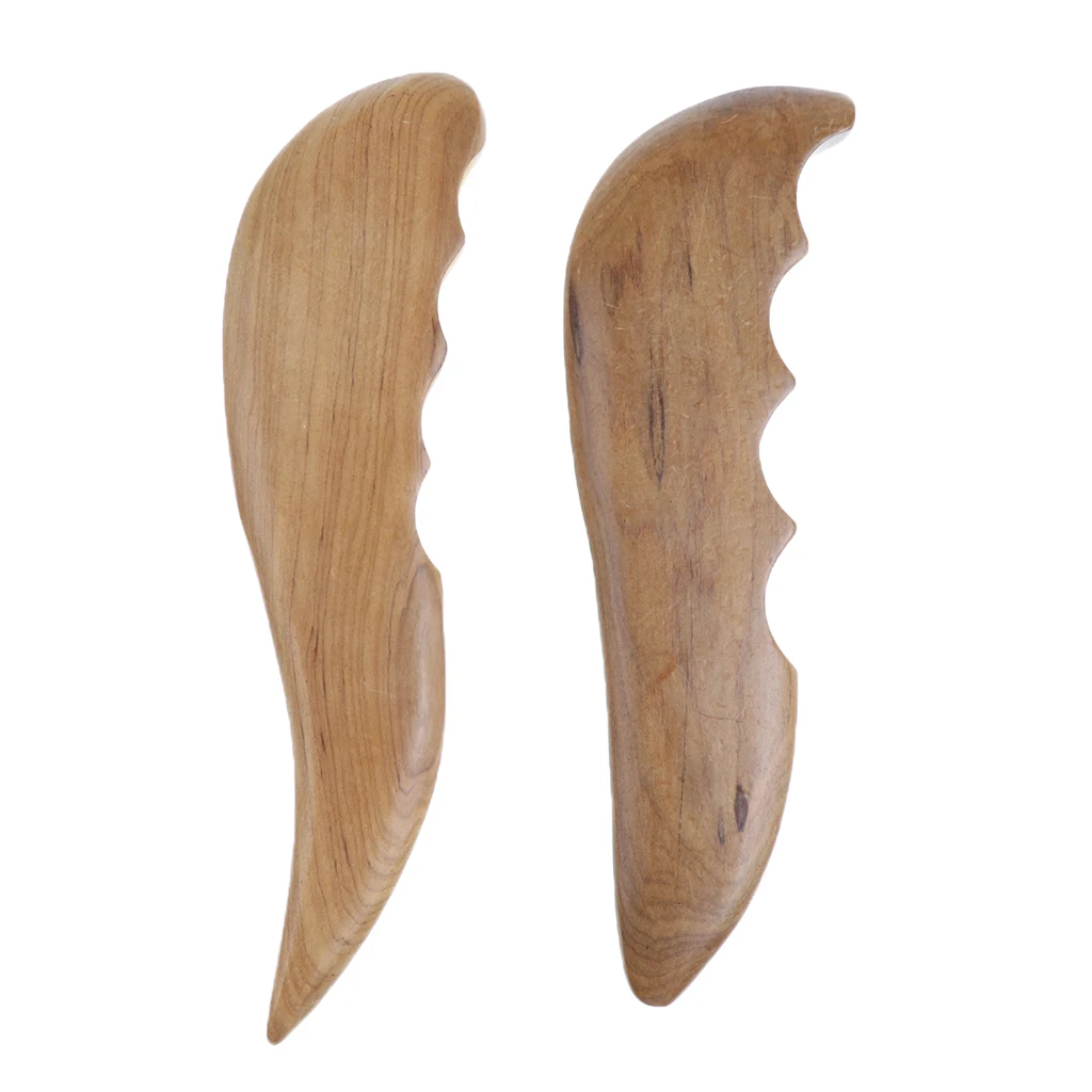 

2pcs Sandalwood GuaSha Scraping Massage for SPA Acupuncture Trigger Point