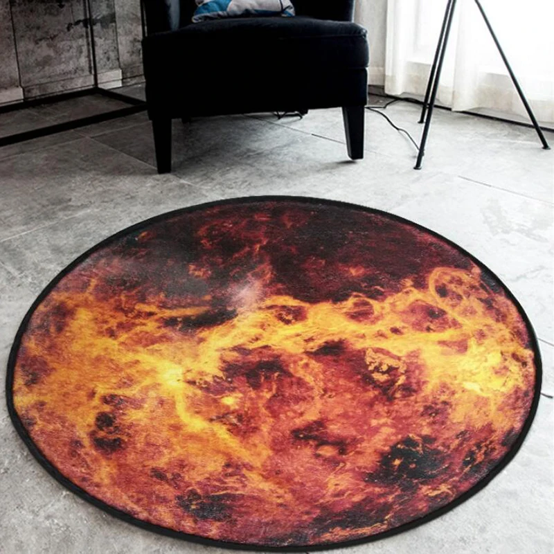 Новый ковер с принтом Галактики для гостиной круглый нескользящий коврик дома
