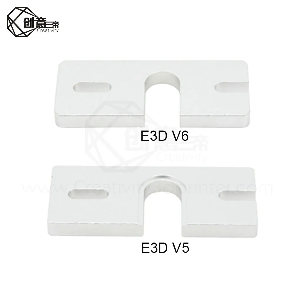 

2pcs 3D printer accessory Hot End Rectangular fixed aluminum plate For Reprap Kossel E3DV5/V6 J-head DIY oxidation treatment