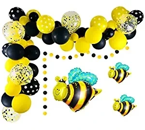 METABLE Bumblebee воздушные шары-гирлянды комплект, 100 шт желтые черные воздушные шары пчелиный конфетти воздушный шар из фольги Воздушные шары Золотая лента