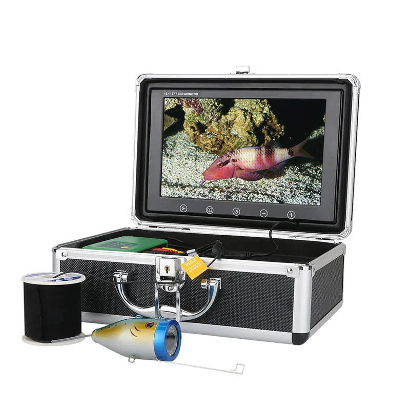 Barato 9 Pulgadas 15M 30M 50M 1000TVL Buscador De Peces Cámara De Pesca Submarina 15 Uds LED Blanco
