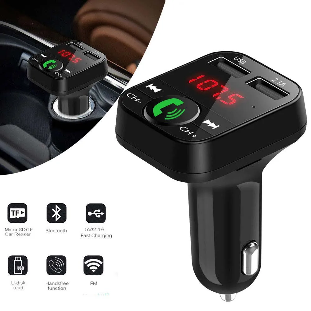 2019 Новинка B2 USB зарядное устройство Автомобильный fm передатчик беспроводной
