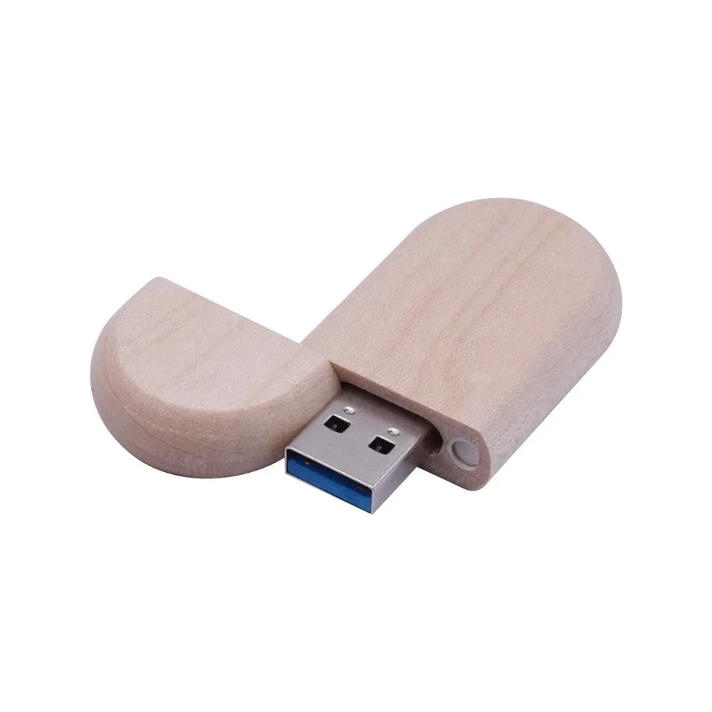 Maple USB 3.0 Эллиптическая форма деревянная память USB с коробкой флэш-накопитель 3,0 Пользовательский логотип ручка-накопитель 64 Гб 128 ГБ 32 ГБ Флешка свадебная фотография - Цвет: Maple USB 3.0