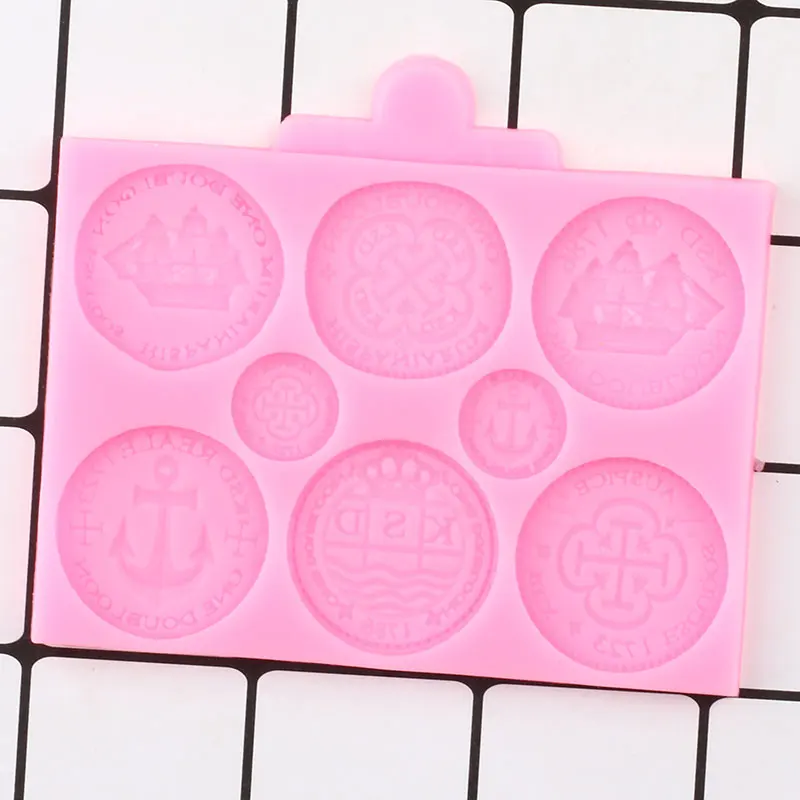 Сокровища в виде монет силиконовые формы кекс сделай сам Топпер инструменты для