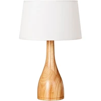 new decorative all solid wood tablr lamp for bedroom bedside night light creative linen lampshade indoor lighting