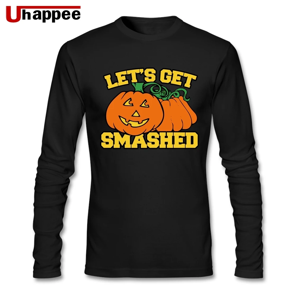 Повседневная мужская футболка с забавными тыквами для Хэллоуина одежда ы низкой