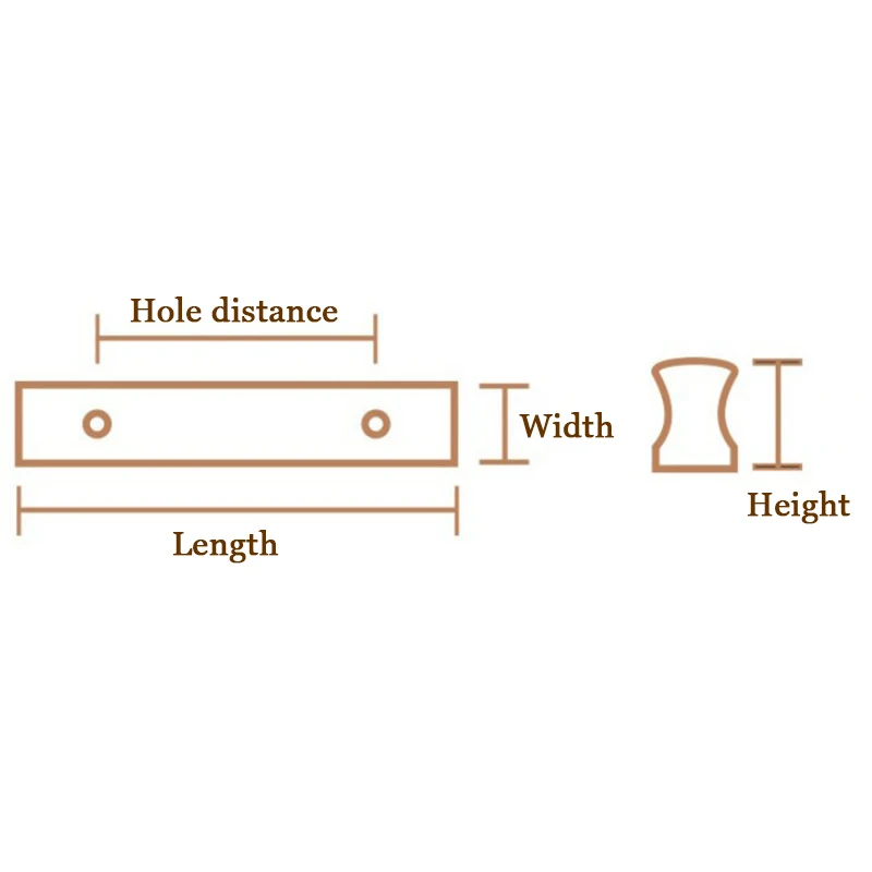 Деревянная дверная ручка для ящика Шкаф дома магазин одежды офис простой стиль