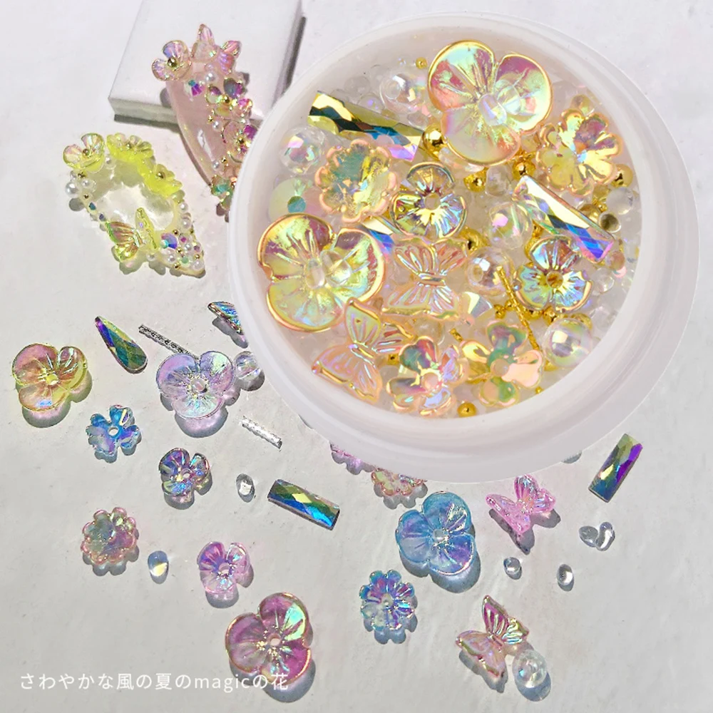 2020 Новый 3D дизайн ногтей Декоративная наклейка для Kawaii цветок DIY Шарм инструменты
