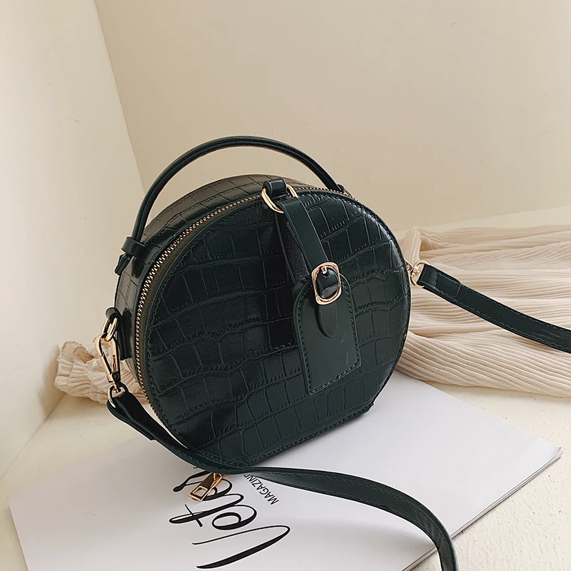 STYLE 2 Модные круглые сумки с заклепками для женщин роскошные сумки женские сумки дизайнерские цепочки бриллианты дамские сумки через плечо - Цвет: STYLE 2