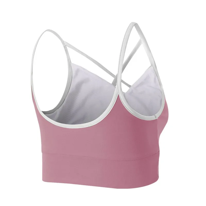 

Beauty Back Crop Tops Women Fitness Running Tank Tops Sports Underwear Female Shockproof Nylon Bra