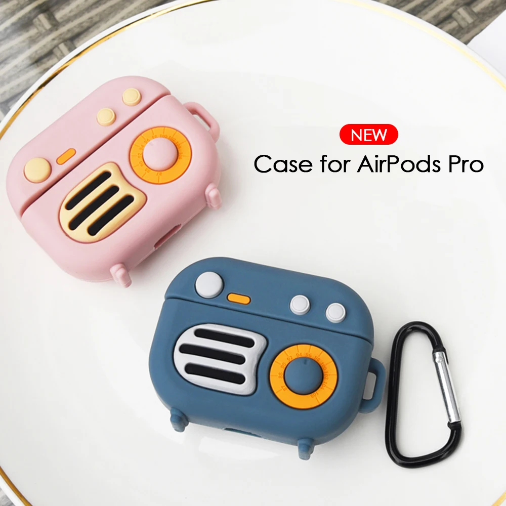 3 в 1 Мягкий силиконовый чехол Eraphone для Apple Airpods Pro Противоударная гарнитура и анти