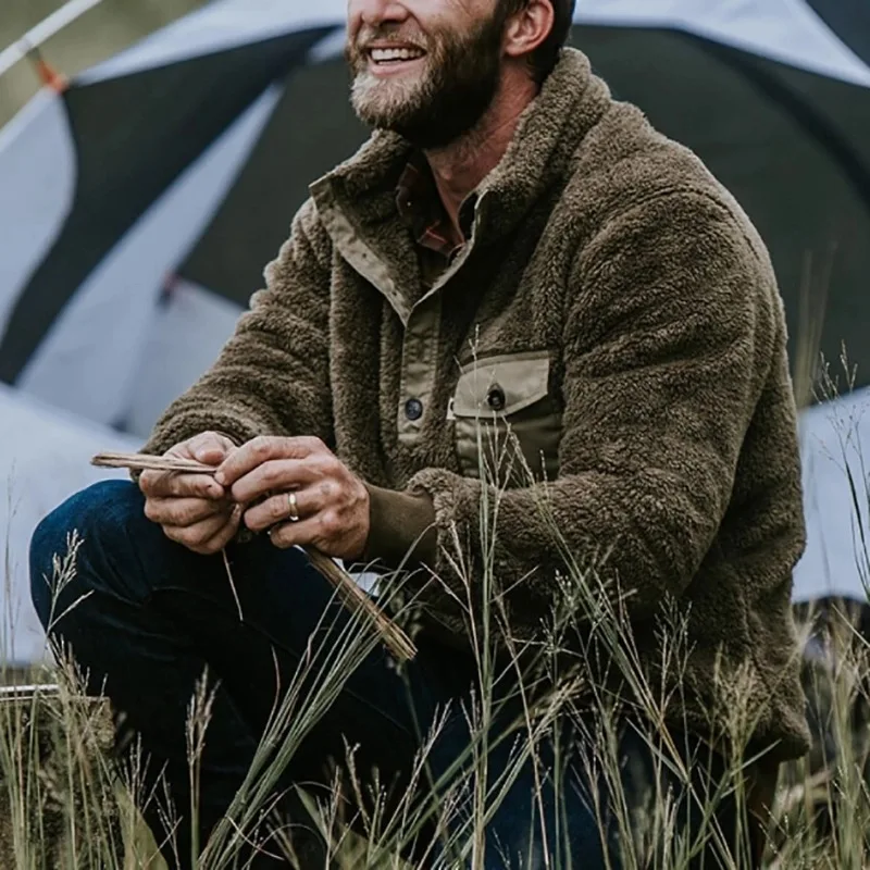 Мужская замшевая толстовка с круглым вырезом на осень/зиму | одежда