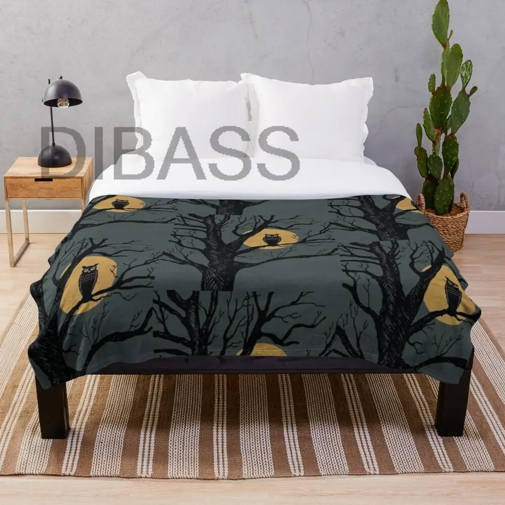 

Sunset owl Blankets Super Soft Throw Blanket, Lightweight Plush Bed Flannel Blanket, Suitable for Adults and Children, Fashion