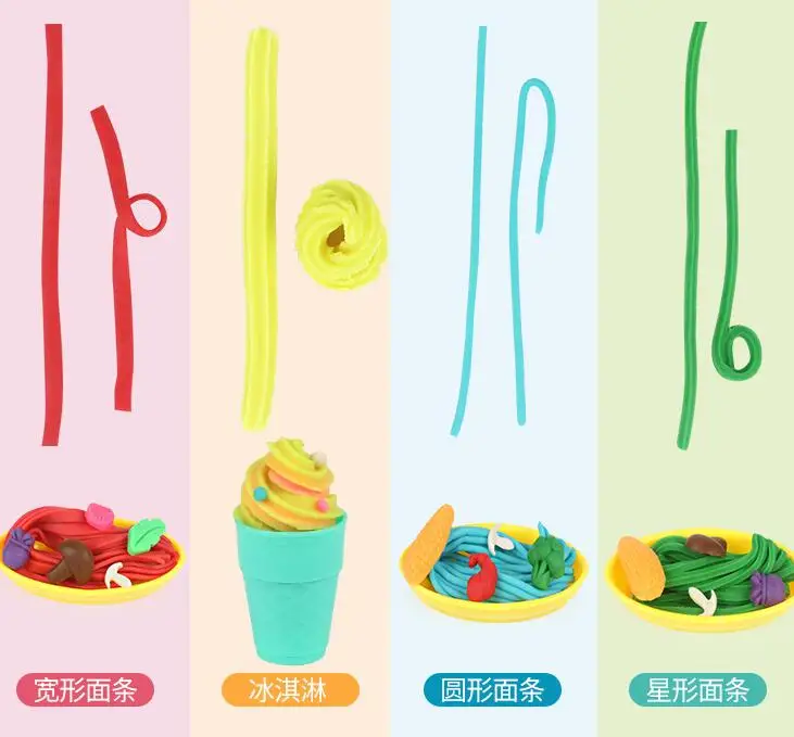 Парикмахерская глина Детский play-doh набор форм DIY игрушки для стрижки волос и сдавливания волос игрушки